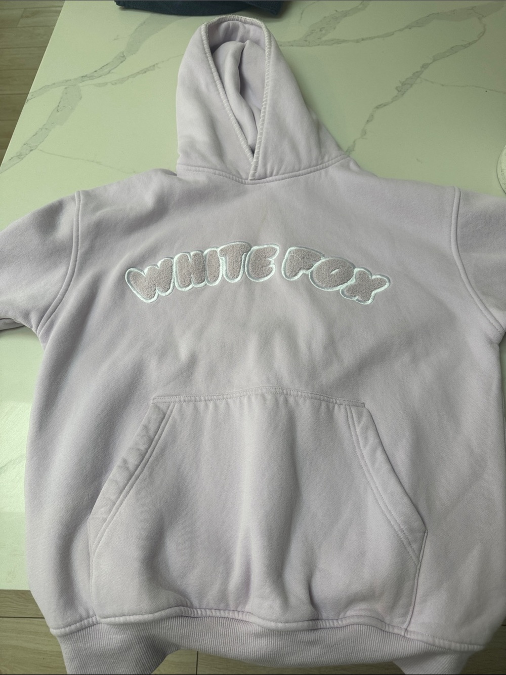 White Fox Boutique Lavender Logo Hoodie see pics